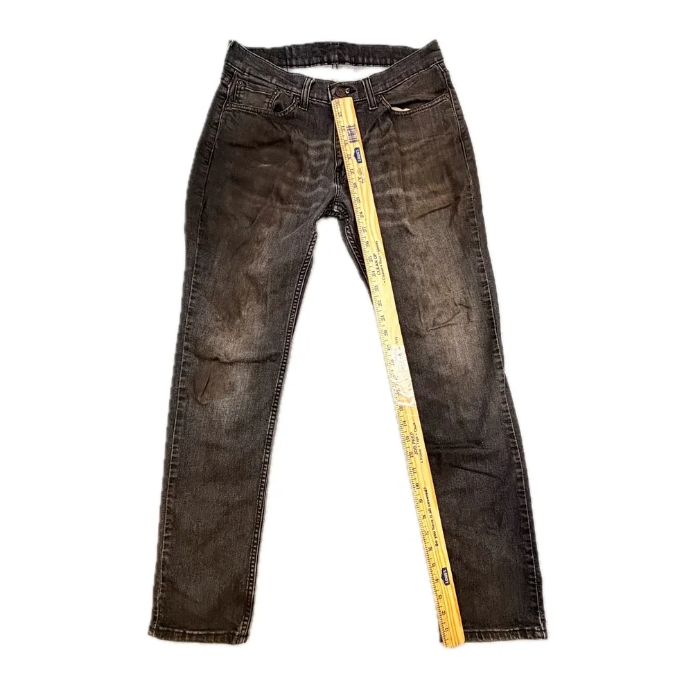 Levis 511 Slim Fit Jeans Mens 30x32 Faded Black Denim 04511-3096 WaterLess